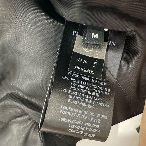 PHILIPP PLEIN EMBELLISHED BLAZER SIZE MEDIUM - Picture 8 of 12